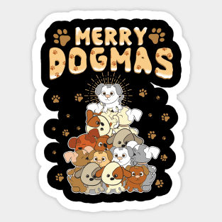 Merry Dogmas Ugly Sweater Sticker